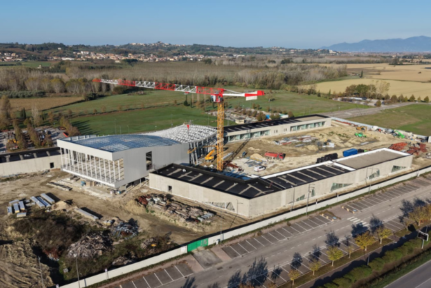 Il cantiere del nuovo villaggio scolastico di Peccioli