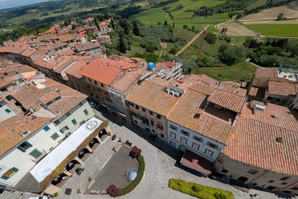 Vista dall'alto del campanile di Peccioli