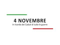 La ricorrenza del 4 novembre viene celebrata domenica 5 novembre