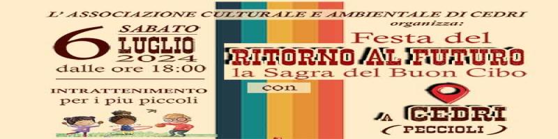 Festa del ritorno a Cedri sabato 6 luglio 2024