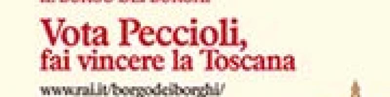 Vota Peccioli, fai vincere la Toscana al Borgo dei Borghi